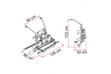 Fiamma Fahrradträger Carry-Bike Mercedes V Class Lift E-Bike #02095A15A ab 2014