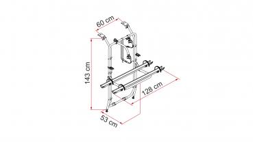 Fahrradträger Fiamma Carry Bike Renault Trafic, Opel Vivaro und Fiat Talento #02096-72-