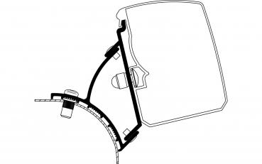 Adapter links (Fahrerseite) VW T5 / T6 Fix für Thule Omnistor 3200