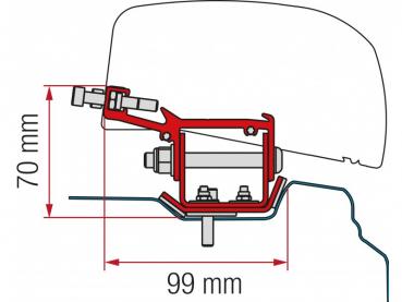 Kit Adapter Renault Trafic L2 Fiamma F40van #98655Z088 - schwarz für Fahrer- und Beifahreseite