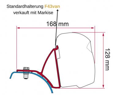 Komplettset Markise Fiamma F43van Renault Trafic / Opel Vivaro / Nissan Primastar 2001 - 2014 L1 L2 #98655A854