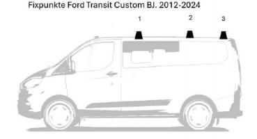 Roocon Dachträger für Ford Custom (für Montage mit einer F40 Fiamma) HD