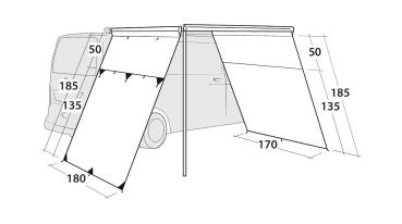 Outwell Fallcrest Seitenplanen Set mit 2 Planen