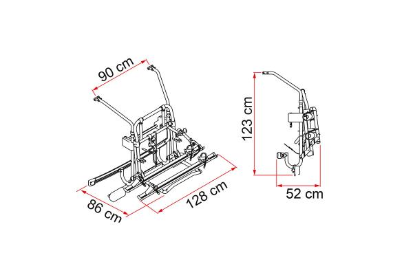 Fiamma Fahrradträger Carry-Bike Mercedes V Class Lift E-Bike #02095A15A ab 2014