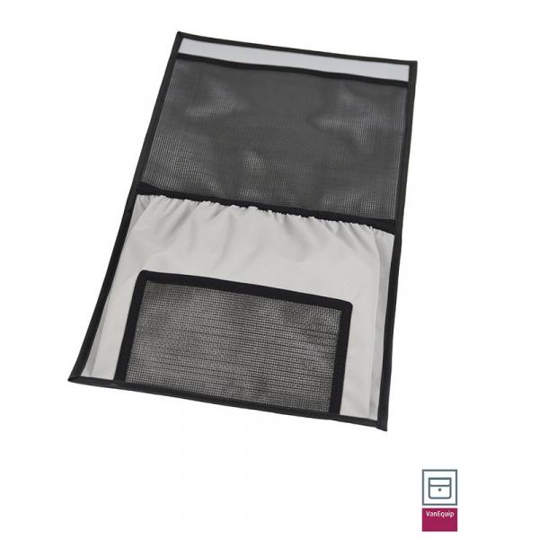 VanEquip KlettUtensil-Tasche für Wandpaneele/Fensterpaneele mit 2 Netzfächern