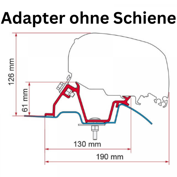 Komplettset Fiamma F80s Mercedes Sprinter / VW Crafter H2-L2 BJ 2006 - 2016 98655-772 / 98655-746