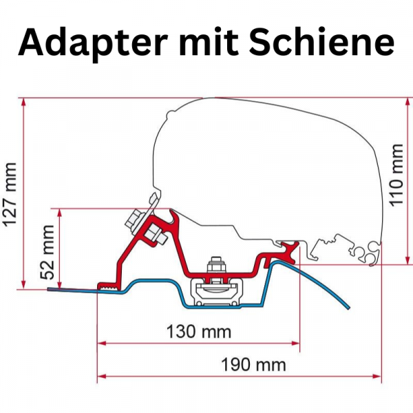 Komplettset Fiamma F80s Mercedes Sprinter / VW Crafter H2-L2 BJ 2006 - 2016 98655-772 / 98655-746