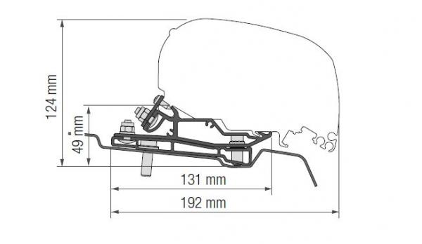 Komplettset Ford Transit 2014 H3 L4 mit Fiamma F80s #98655Z108