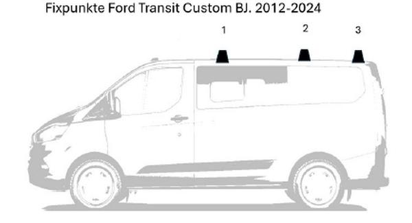Roocon Dachträger für Ford Custom (für Montage mit einer F40 Fiamma) HD