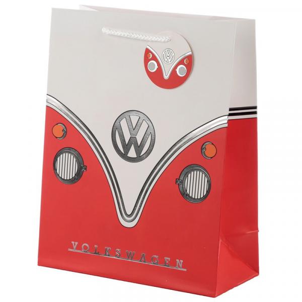 Volkswagen Bulli VW Bus T1 Geschenktasche rot - Groß