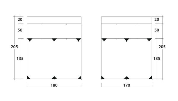 Outwell Fallcrest Seitenplanen Set mit 2 Planen