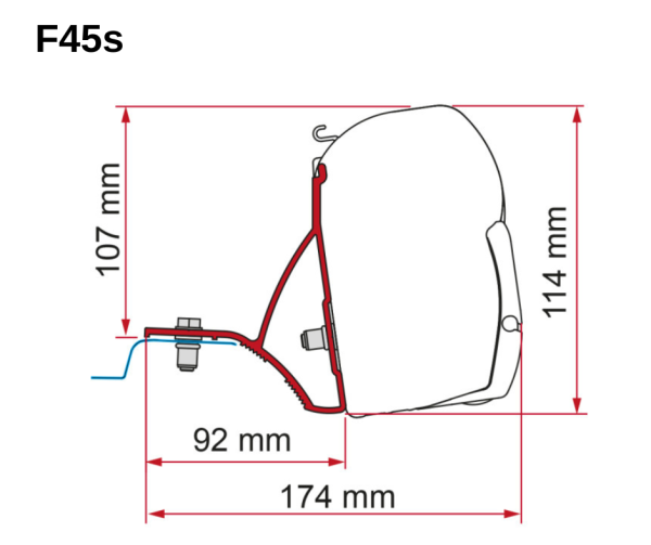 Adapter Fiamma F45s Kit Renault Trafic, Opel Vivaro, Nissan NV300, Fiat Talento ab 2015 #98655Z021